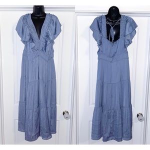 Anthropologie Blue Plus dress